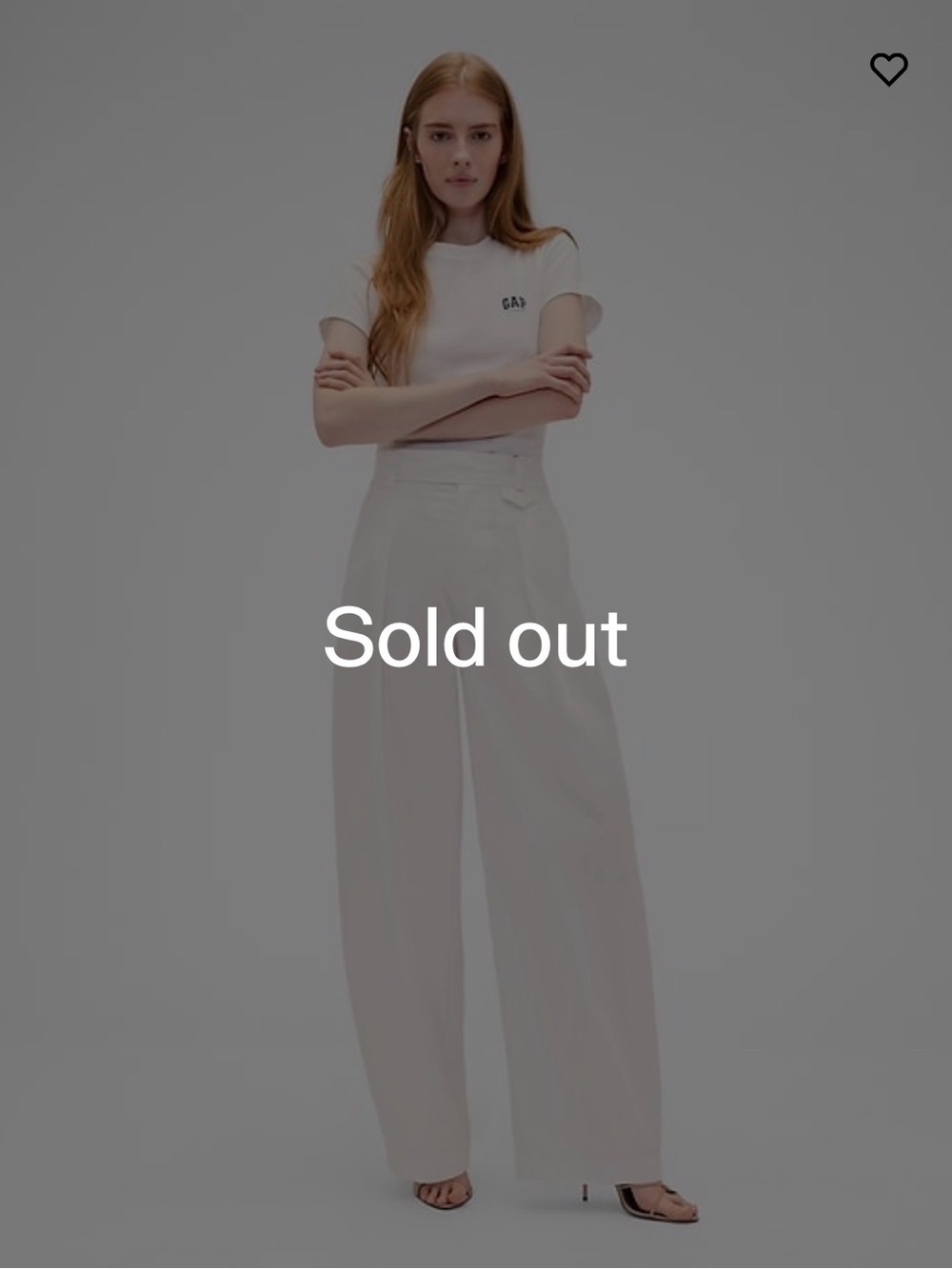 GAP X Victoria Beckham High-Waist Wide-Leg Pants in White NWT - Picture 2 of 2